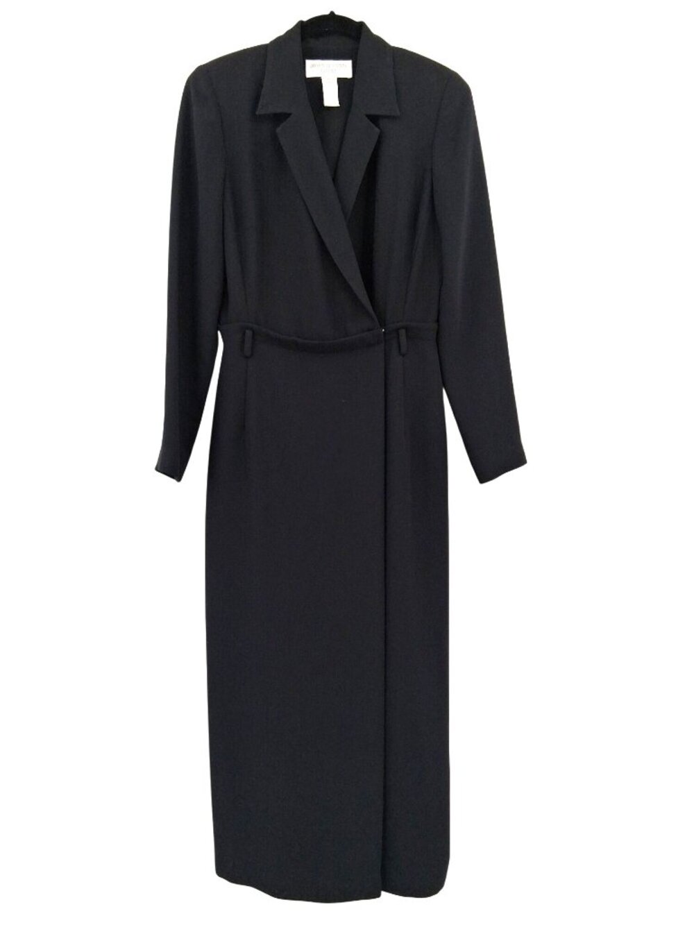 Vintage Jones New York Black Long Sleeve Midi Dress Size 6